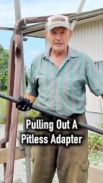 Pulling Out A Pitless Adapter #shorts #diy #farm #ranch #well #wellwater #farmlife #muscle