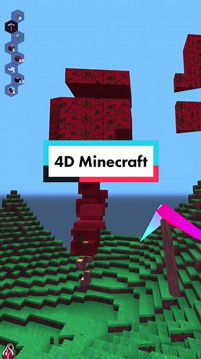 This is what 4d Minecraft looks like. #minecraft #videogames #math