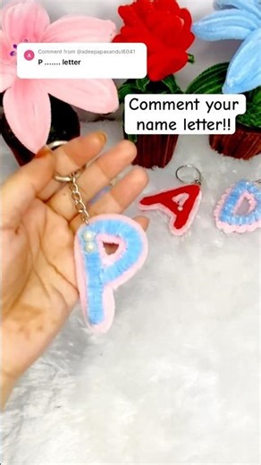 Easy DIY Pipe Cleaner Keychain Letter P #shorts #pipecleaner #shortsfeed #pipecleanerart