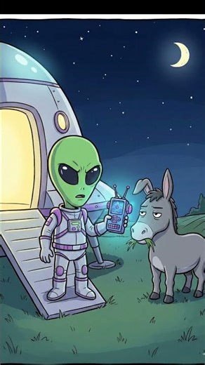 गधे ने भगाया Alien को! 🚀 #FunnyVideo