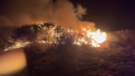Firefighter Daniel Evans was one of the first on the scene at Upton Heath at around 3am and captured this footage of the fire. | Bournemouth Daily Echo