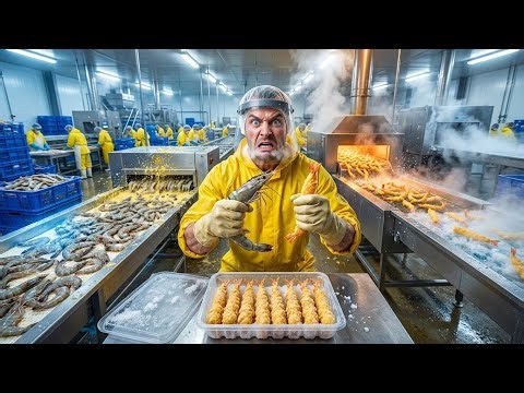 Inside a Modern Tempura Shrimp Factory: Raw to Frozen Dinner (Full Process)