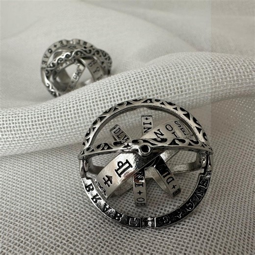 Secret Puzzle Fidget Ring Convertible Spinner Ring Hidden Sphere Puzzle Ring Mystic Magic Astrological Transforming Ring Alchemist Gift - Etsy