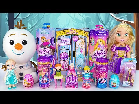 Disney Frozen Toys Collection Unboxing | Disney Princess Spin & Reveal Olaf & Rapunzel Doll | Mattel