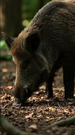 Wild Boar Foraging in the Forest | A Close-Up Look at Nature #WildBoar #Nature #Wildlife
