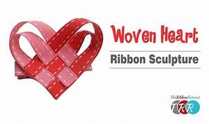 Roses are Red. Violets are Blue! Here is a quick clip video for you! Learn how to make this Woven Heart Ribbon Sculpture with the full tutorial on our YouTube Channel: https://www.youtube.com/watch?v=P9V7TpqJd4w | The Ribbon Retreat