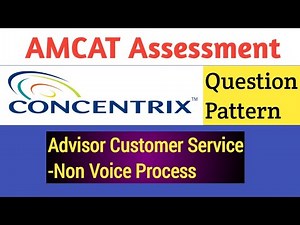 Concentrix AMCAT Assessment Questions |Concentrix Non Voice Process AMCAT Test |Concentrix Non Voice