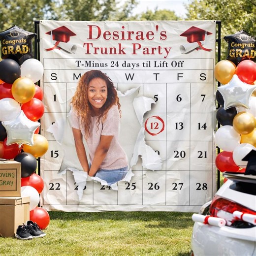 Class of 2026 Graduation Backdrop Trunk Party Step and Repeat Personalized Grad Welcome Sign Banner Graduation Prom Backdrop Tear Calendar - Etsy
