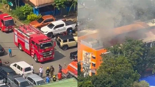 WATCH: Fire hits DPWH office in Quezon City