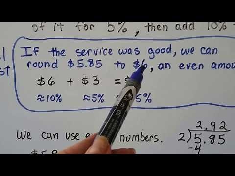 Mental Math, Figure out a Tip as a percentage