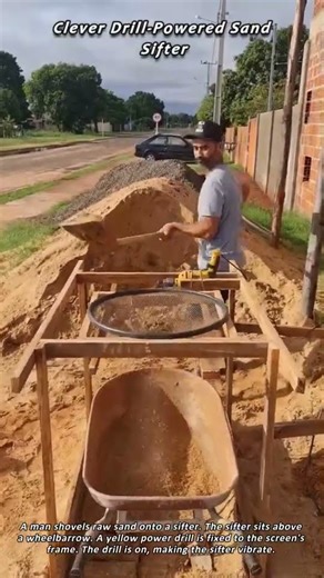 Clever Drill Powered Sand Sifter