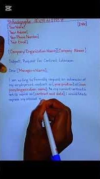 How to write a contract extension request ?