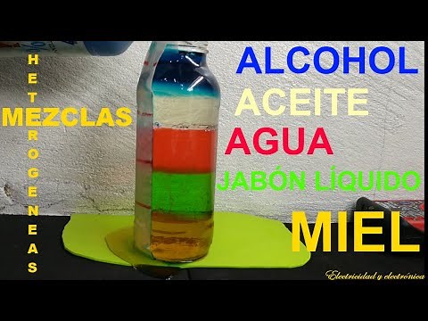 ¿Cómo realizar mezclas heterogéneas? Torre de líquidos