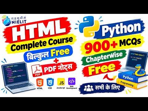 Free HTML & Python Complete Batch Launch 🔥 7 Hours HTML Course + Python 900 MCQs | NewIdeasYT