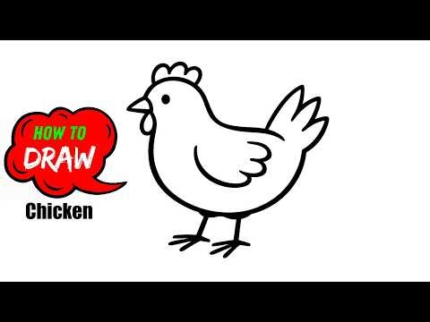 How to Draw a CUTE Chicken in Under 2 Minutes! ✏️