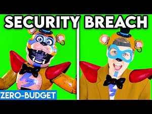 FNAF SECURITY BREACH WITH ZERO BUDGET! (FUNNY FIVE NIGHTS AT FREDDY'S GAME PARODY BY LANKYBOX!)