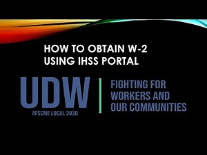 how to get w-2 using IHSS portal