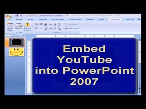Embed YouTube Video into PowerPoint 2007