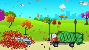 ✔ Garbage Truck are on a great cleaning of autumn street / Car Cartoons for kids / 10 Series ✔