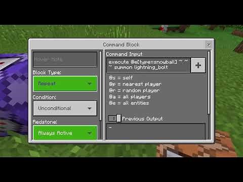 How to make lightning snowballs minecraft