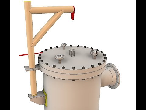 3D Modeling of Vertical Vessel With support Legs and Top Davit By SGE over Autodesk Inventor, Part-1