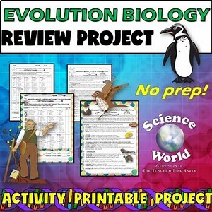 Evolution Natural Selection Activity Project | Biology Life Science  Printable