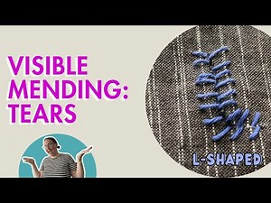 Visible Mending Button Down Repair Rip, How to Fishbone Stitch, How to Mend Your Clothes