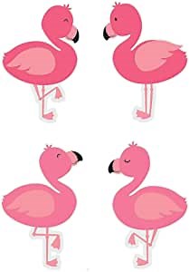 Fun Express Charming Pink Flamingo Cardstock Cutouts - 3.5" x 5.5" (Pack of 48) - Assorted Designs & Stylish Classroom Decor - Perfect for Bulletin Boards, Parties & DIY Crafts