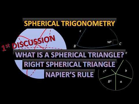 Spherical Triangle, Right Spherical Triangle and the Napier's Rule / Spherical Trigonometry
