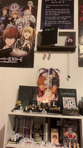 Updated Death Note Shelf with Christmas Additions
