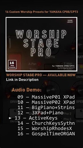 ActiveKeys | Get Worship Stage PRO #YamahaCP88 #YamahaCP73