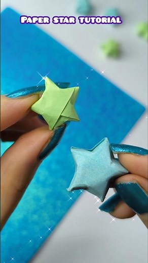 Paper star making tutorial ⭐ #papercraft #diy #shorts #tutorial
