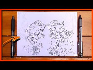 Today how to draw sonic vs shadow \\ sonic the movie 3