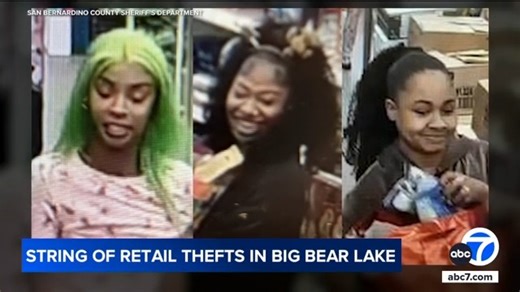 114K views · 1.5K reactions | A search is underway for a group of women who detectives say have been on a retail crime spree in the Big Bear area. The women have stolen hundreds of dollars in merchandise from several stores, according to the Big Bear Sheriff's Station. See the full story here: https://abc7.com/post/search-underway-women-string-retail-thefts-big-bear-area/18208095/ | ABC7 Morning Show | Facebook