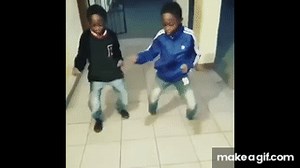 Two Black kids Dancing in sync on Make a GIF