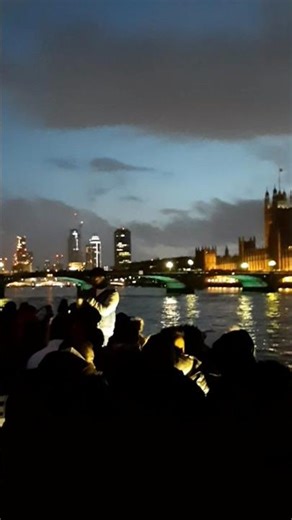 Evening Thames River Cruise Pt.1🌃 | Big Ben, London Eye & Houses of Parliament Views #shorts