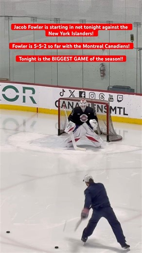 Jacob Fowler is starting in net tonight!!