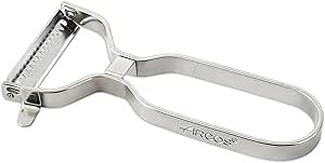 ARCOS Julienne Peeler. Professional Chrome-Plated Cutter. 5.5 Inch Stainless Steel Kitchen Tool for Precise Cutting. Chef's Gadget with Ergonomic Design. Silver Color