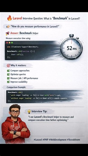 Laravel Code Execution Time #laravel #laravel13 #coding #php #webdevelopment