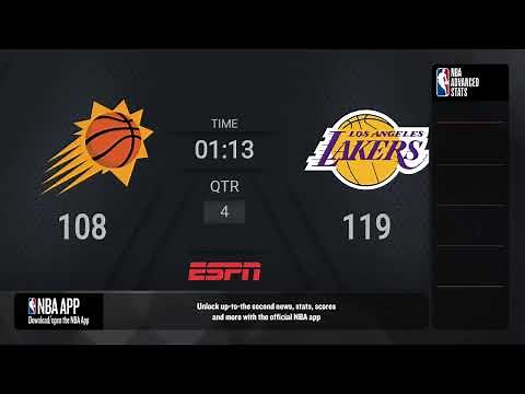 Suns @ Lakers |NBA on ESPN Live Scoreboard