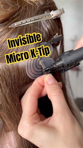 The Art of the Invisible Micro K-Tip ✨ #HairExtensions #ktips