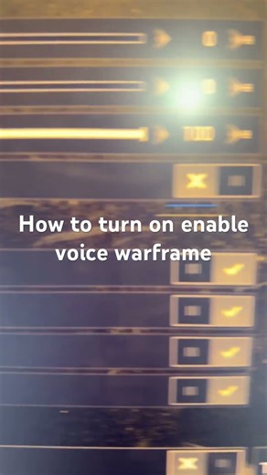 How to turn on enable voice warframe