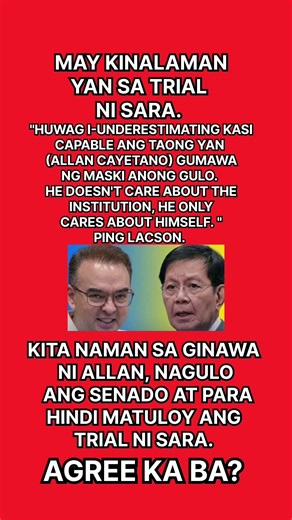 LACSON BUKING ANG TAKTIKA NI CAYETANO.