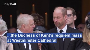 Prince William's frosty exchange with Andrew at Duchess of Kent's funeral