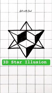Amazing 3D Star Drawing on Graph Paper #shortart #shorts #3dart #easydrawing