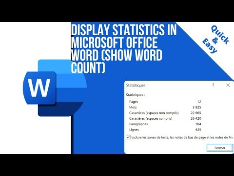 Display statistics in Microsoft Office Word (Show word count)