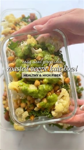 Roasted Veggie Kale Bowl: Healthy, High-Fiber Meal Prep Recipe