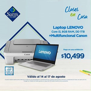 Para estas Clases en Casa, #CuentaConSamsClub y aprovecha Laptop Lenovo Multifuncional a $10,499 pagando en una sola exhibición. Conoce más aquí: https://bit.ly/3gX5Sqc | Sam's Club México