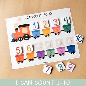 Counting & Number Match Worksheets | Montessori Preschool Activity | Learn Numbers | Educational Printable for Kids - Etsy