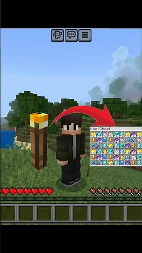 Minecraft But Torches Give OP Items! 🔦🤑#Op​items #Shorts​ #Minecraft​